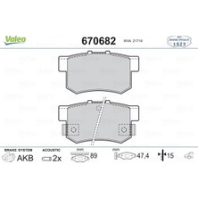 Valeo Depomix Arka Balata Civic Vii 01-05 - Civic Viii 05 Accord Vii 98-02 - Accord Viii 06