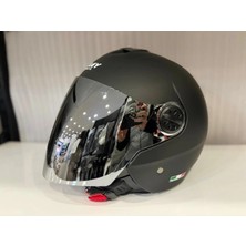 Sway Kask Sw 715 Matt Black (Aynalı Vizör)
