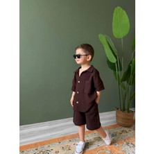 Butik Erkek Çocuk Pamuklu Alt - Üst Şortlu 2'li Takım