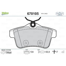 Valeo Depomix Arka Balata P308 1.6gti 010 P3008 1.6VTI-1.6THP-1.6HDI-2.0HDI 09 P5008 1.6 16V-1.6HDI-2.0HDI 09