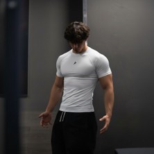 Fightron Erkek Compression Spor Tişört Slim Fit Rahat Kumaş Fitness Gym Antreman Özel Spor T-Shirt