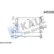 Kale Depomix Radyatör Astra J-Zafira Tourer C-Cruze J300-J305-J308 Al/pl/brz 579X397X16