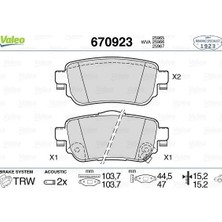 Valeo Depomix Disk Fren Balatasi Arka Qashqai 1.2/1.5d/1.6d 02/14 X-Trail 1.6/1.6d/2.0/2.5 04/14