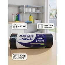 90X120 Jumbo Boy Çöp Torbası Çift Kat 800 gr