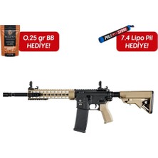 Evolution Recon Superlite Carbontech Siyah ve Tan Airsoft Tüfeği + 7.4V Lipo Pil