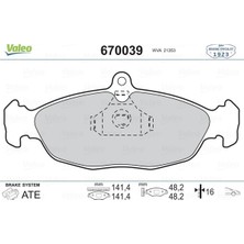 Valeo Depomix Ön Balata Astra F-Corsa A B -Vectra A -Tigra- 94-00 Combo 1.4-1.6i-1.7 D 92-00