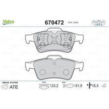 Valeo Depomix Arka Balata Lgn Ii 01 Mgn Ii-Latitude-Vectra C 03 Focus Ii 05 Connec 06 CMAX06 Primera 02 GDB3292