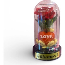 Net Market Anneler ve Sevgililer Gününe Özel Ledli Fanus Love Güllü Gülümse