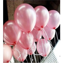 Net Market Metalik Pembe Balon 12 Inç 10 Adet