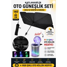 Ufak Tefek Şeyler Dacıa Sandero Laureate 1.4 Araca Uygun Oto Ön Cam Güneşliği Rgb Işıklı Küllük Hediyeli