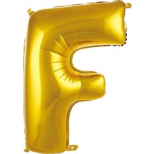 Net Market 40 Inç 100 cm Altın Rengi Folyo Harf Balon F Harfi