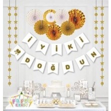 Net Market Altın Renk Iyiki Doğdun Kaligrafi Banner Gold Altın El Yazısı Iyi Ki Doğdun