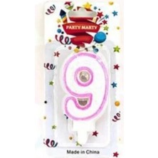 Net Market Simli Mum Rakam Pembe 9 -15623-P9