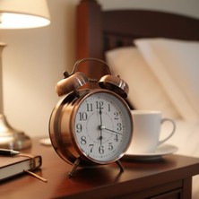 Hereveoyuncak Nostaljik Çalar Saat – Retro Tasarım, Sessiz Akan Mekanizma, Yüksek Sesli Alarm, Masaa ve Komodin Için Dekoratif Saat