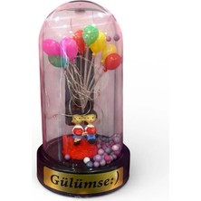 Net Market Anneler ve Sevgililer Gününe Özel Ledli Fanus Balonlu Gülümse