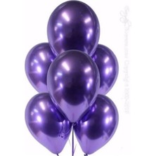 Net Market Metalik Mor Balon 10’lu