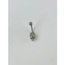Selfbuysell Kuru Kafa Detaylı Göbek Piercing