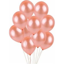 Net Market Mini Party Store Metalik Rose Gold Balon 10'lu