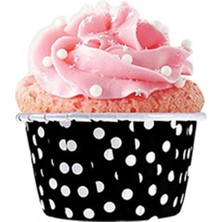 Net Market Kağıt Muffin Kek Kapsülü Siyah Puantiyeli 50 Li No:3