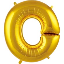 Net Market 40 Inç 100 cm Altın Rengi Folyo Harf Balon O Harfi