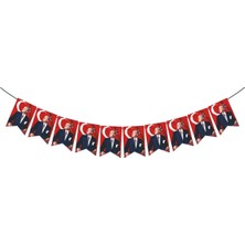 Net Market Atatürk Banner Flama Seti | 23 Nisan Süsleme Ipli Bayrak | Okul Sınıf Duvar Dekoru