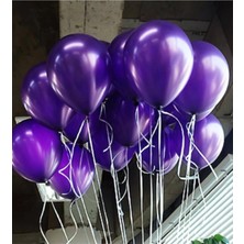 Net Market Metalik Mor Balon 10'lü