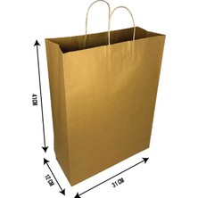 Net Market 25 Adet 31X12X41 Burgu Saplı Karton Çanta Büyük Boy