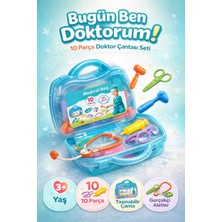 Denapcal Doktor Oyuncak Seti Çantalı 10 Parça Doktorculuk Seti 3+ Yaş Meslek Seti