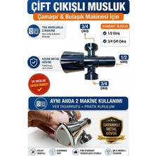 Neler Geldi Neler 2 Çıkışlı Çift Su Girişli Çamaşır ve Bulaşık Makine Musluğu Taharet Musluğu Taksimat Musluk