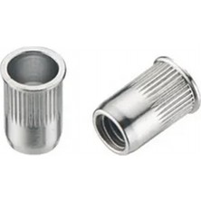 Kazey Teknik M8 Yuvarlak Sıfır Kafa Somun Perçin Paslanmaz Inoks A2-304