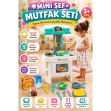 Denapcal Çocuk Mutfak Seti Oyuncak Aksesuarlı Ayaklı Mini Mutfak Oyun Seti Evcilik ve Rol Yapma Oyuncağı