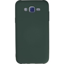 Akmanora Newface Samsung Galaxy J7 Kılıf Nano Içi Kadife Silikon - Koyu Yeşil