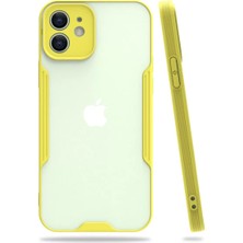 Akmanora Newface Apple iPhone 12 Kılıf Platin Silikon - Sarı