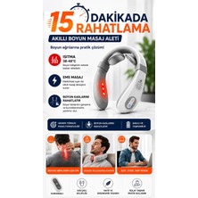 Eldi medikal Akıllı Boyun Masaj Aleti - Uneck-T1- 6 Modlu Isıtmalı Wellness Teknolojisi -Beyaz