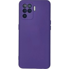 Akmanora Newface Oppo Reno 5 Lite Kılıf Nano Içi Kadife Silikon - Mor