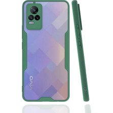 Akmanora Newface Vivo V21E Kılıf Platin Silikon - Yeşil