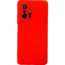 Akmanora Newface Xiaomi Mi 11T Pro Kılıf Nano Içi Kadife Silikon - Kırmızı