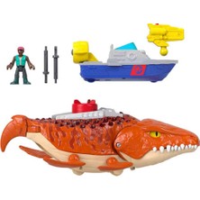 Sesli Fisherprice Imaginext Jurassic World Rebirth Dev Ağızlı Mosasaurus Dinozor Oyun Seti JFR23