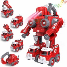 5in1 Zapp Toys Sesli ve Işıklı Sök Tak Robot - Kırmızı