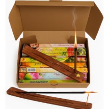 Bliss Store Meditasyon Tütsü Seti – 10 Kutu 200 Adet Box, Karışık Doğal Uzun Süre Kalıcı Koku, El Yapımı Aromaterapi Tütsü, Kömürsüz, Kimyasız