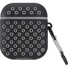 Akmanora Newface Apple Airpods 2 (2.nesil) Spor Delikli Kılıf - Siyah-Gri