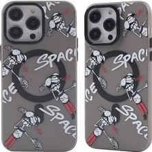 Akmanora Newface Apple iPhone 14 Pro Kılıf Apollo Magneticsafe Desenli Kapak - Apollo Siyah - 3