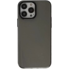 Akmanora Newface Apple iPhone 13 Pro Max Kılıf Anka Pc Sert Metal Kapak - Siyah