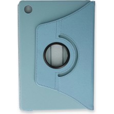 Akmanora Newface Samsung Galaxy Tab A9 Plus Kılıf 360 Tablet Deri Kılıf - Turkuaz