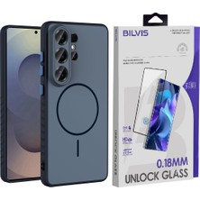Vendas Samsung Galaxy S26 Ultra Kılıf M-Safe Şarj Özellikli Zore Tea Kapak + Bilvis Hd Cam Ekran Koruyucu