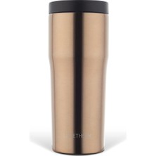 Sızdırmaz Vakumlu Çıft Katmanlı Çelik Bardak Termos 480 ml 6 Saat Sıcak / 12 Saat Soğuk - Bronz