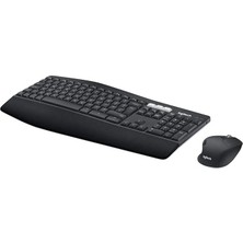 MK850 Kablosuz Performans Klavye Mouse Seti, Avuç Içi Destekli Klavye, Kıvrımlı Mouse, Çoklu Cihaz Özelliği, 10 M Kullanım Mesafesi, Tam Boyutlu Sessiz Türkçe Q Klavye, Siyah