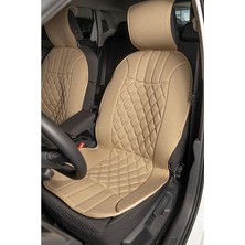 2 Serisi 230E Xdrive Active Tourer ile Uyumlu Oto Koltuk Minderi Ön 2'li Set Elegance Bej Autogoodstore