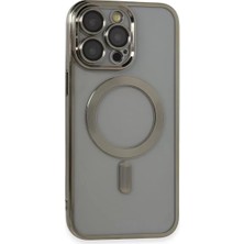 Akmanora Newface Apple iPhone 14 Pro Max Kılıf Kross Magneticsafe Kapak - Titan Gri