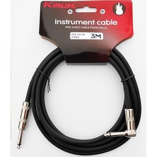 IPCV-242B-3M-BK Enstrüman Gitar Kablosu 3 Metre L Açılı Kablo
